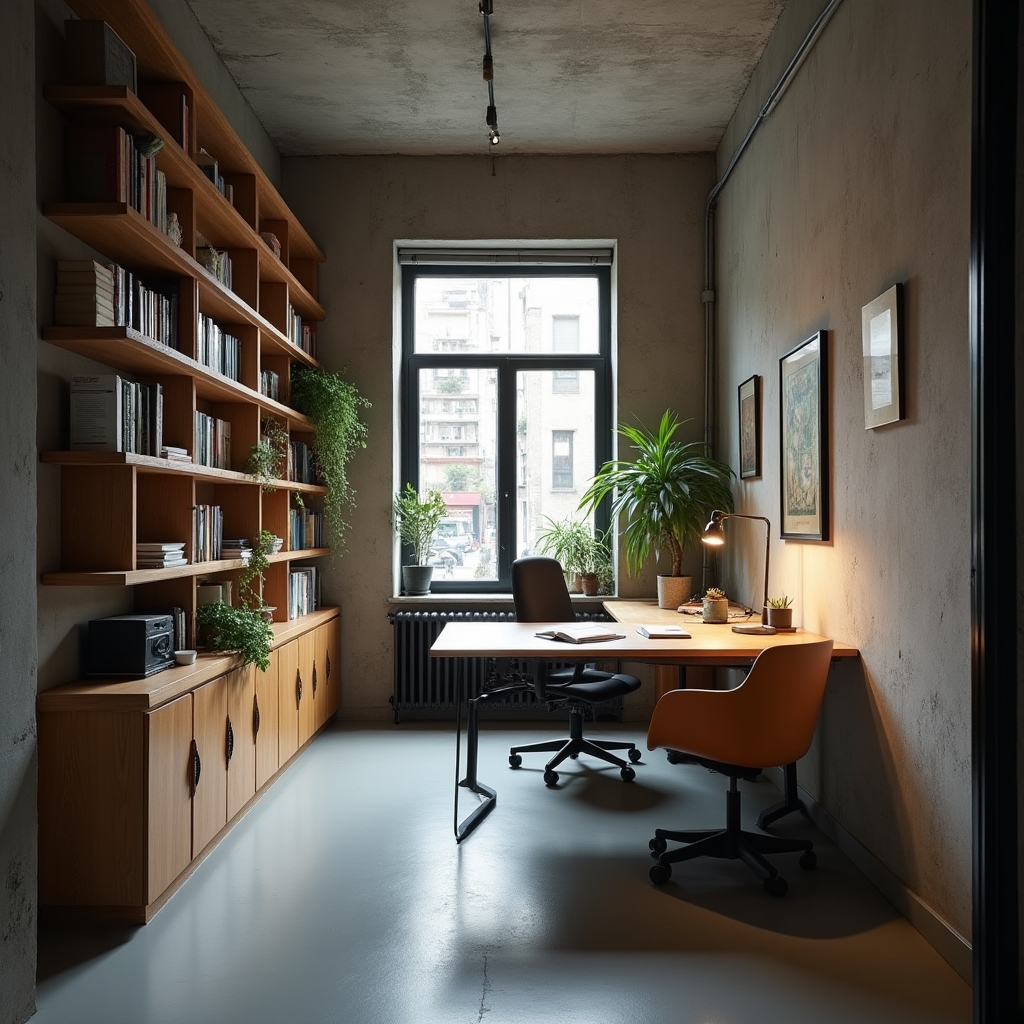 Vista del estudio de consultoría en Bilbao con materiales de trabajo y ambiente de trabajo concentrado