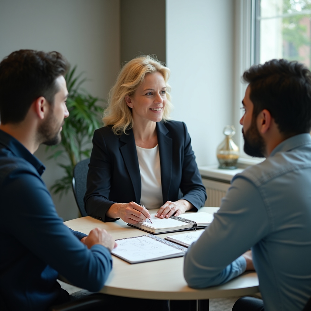 Sesión de consultoría individual con freelancer trabajando en plan de transición estratégica